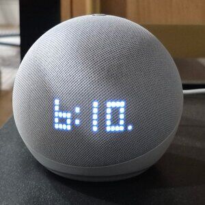 Amazon Echo Dot (5th Gen) with Clock | Compact Smart Speaker with LED Display
